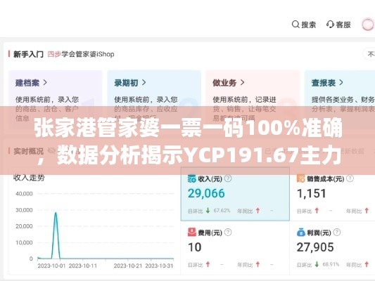 張家港管家婆一票一碼100%準確，數據分析揭示YCP191.67主力版
