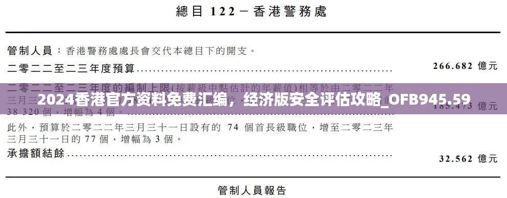 2024香港官方資料免費匯編，經(jīng)濟(jì)版安全評估攻略_OFB945.59