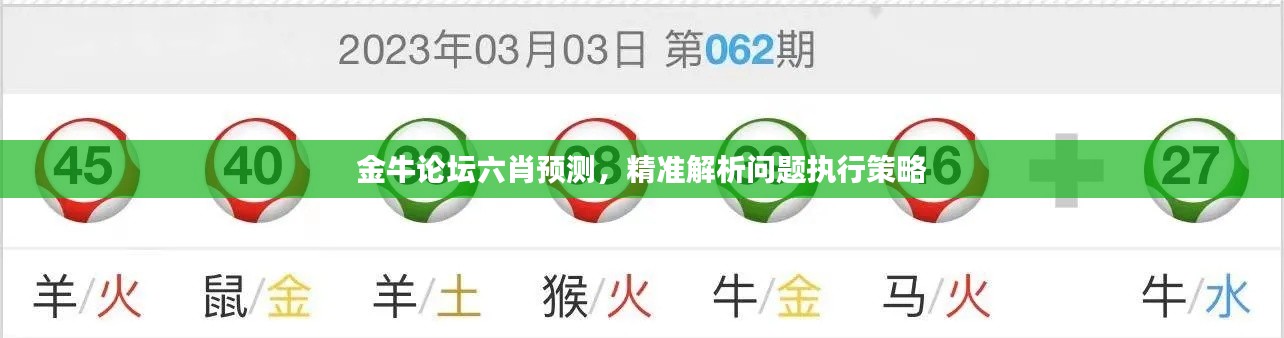 金牛論壇六肖預測，精準解析問題執(zhí)行策略