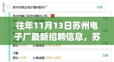 蘇州電子廠創(chuàng)新升級(jí)揭秘，十一月全新高科技招聘信息盛宴，體驗(yàn)科技改變生活力量
