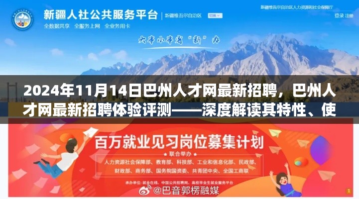 巴州人才網(wǎng)最新招聘體驗評測，深度解讀特性、用戶體驗與目標用戶分析（2024年11月）
