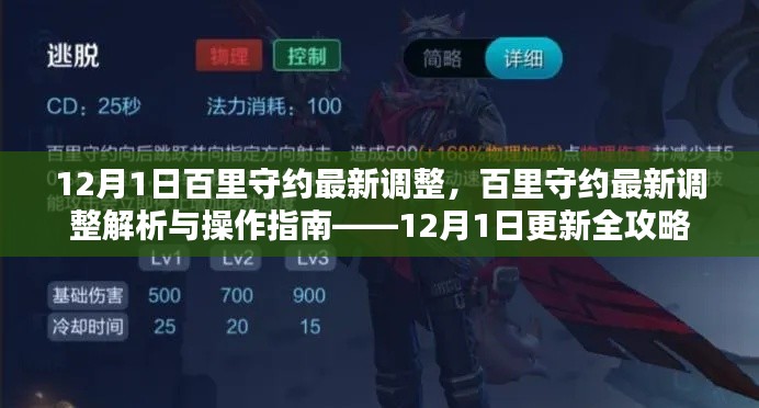 12月1日百里守約全面調整解析與操作指南，更新全攻略