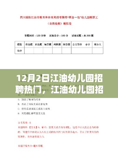 江油幼兒園招聘熱門現(xiàn)象探析，多元觀點下的探討