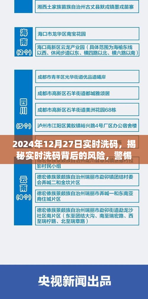 揭秘實時洗碼背后的風(fēng)險，警惕違法犯罪行為（實時洗碼資訊，日期，2024年12月27日）
