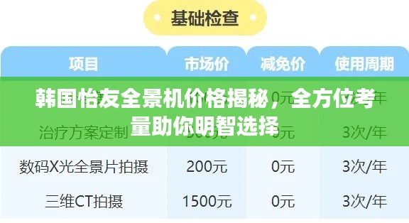 韓國怡友全景機價格揭秘，全方位考量助你明智選擇