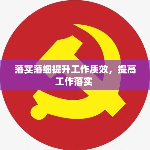 落實落細提升工作質(zhì)效，提高工作落實 