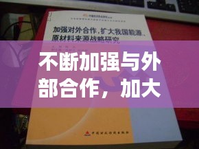 不斷加強與外部合作，加大對外合作 