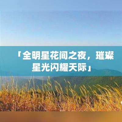 「全明星花間之夜，璀璨星光閃耀天際」