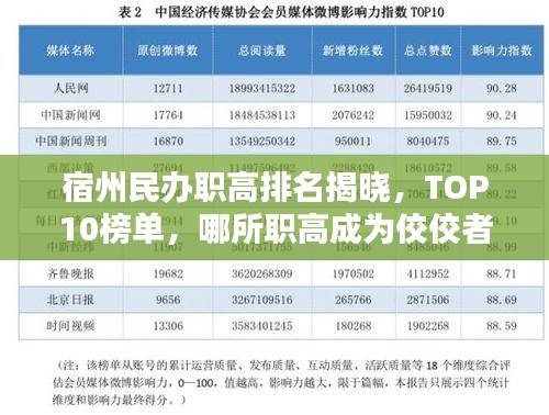 宿州民辦職高排名揭曉，TOP10榜單，哪所職高成為佼佼者？