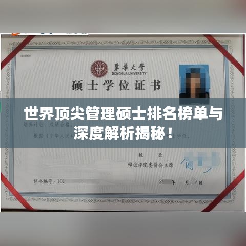 世界頂尖管理碩士排名榜單與深度解析揭秘！