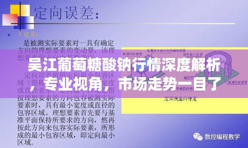 吳江葡萄糖酸鈉行情深度解析，專業(yè)視角，市場走勢一目了然
