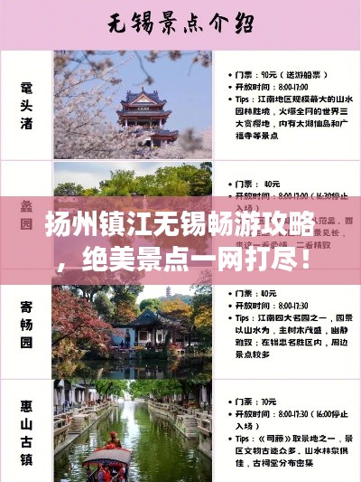 揚州鎮(zhèn)江無錫暢游攻略，絕美景點一網(wǎng)打盡！