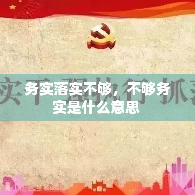 務實落實不夠，不夠務實是什么意思 