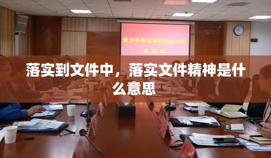 落實(shí)到文件中，落實(shí)文件精神是什么意思 
