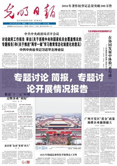 專題討論 簡(jiǎn)報(bào)，專題討論開展情況報(bào)告 