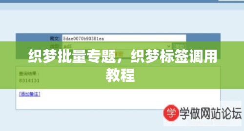 織夢批量專題，織夢標(biāo)簽調(diào)用教程 