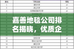 嘉善地毯公司排名揭曉，優(yōu)質(zhì)企業(yè)榜單不容錯(cuò)過！